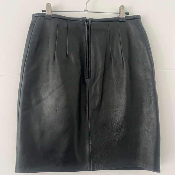 Hugo Buscati Milano Black Leather Mini Skirt - Picture 2 of 8